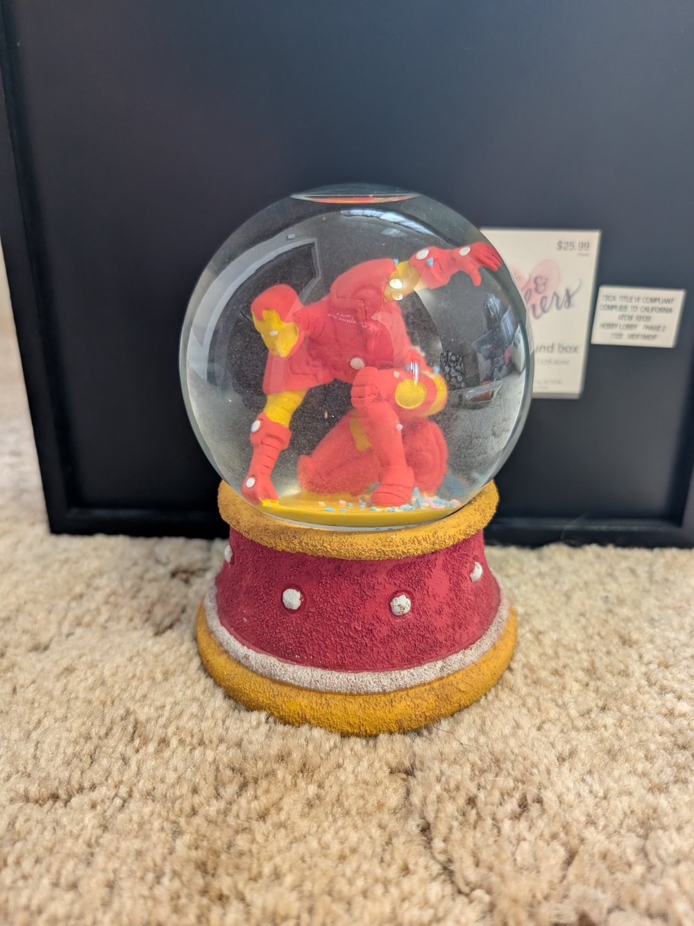 Official Marvel Iron Man Musical Water Globe